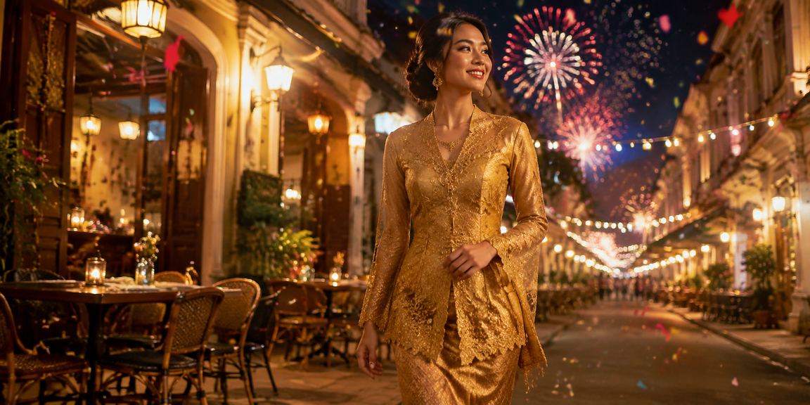 Pemain wanita berbaju kebaya menyemak odds pertaruhan kasino di Ipoh Malaysia